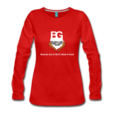 Beards Are A Girl's Best Friend Long Sleeve - red