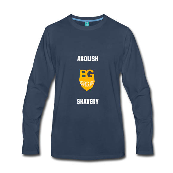 Abolish Shavery Long Sleeve Shirt - navy