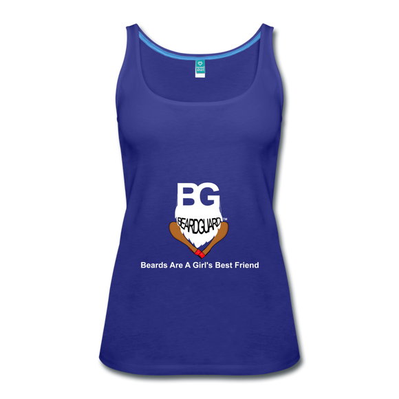 Beards Are A Girl's Best Friend Tank Top - royal blue