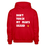 Don't Touch My Man's Beard Hoodie - red